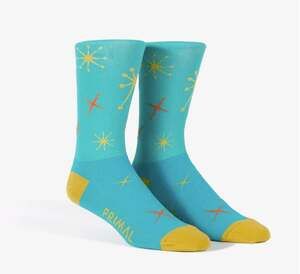 New Primal Retro Cycling Socks Adult XL Performance Socks Happy Trails